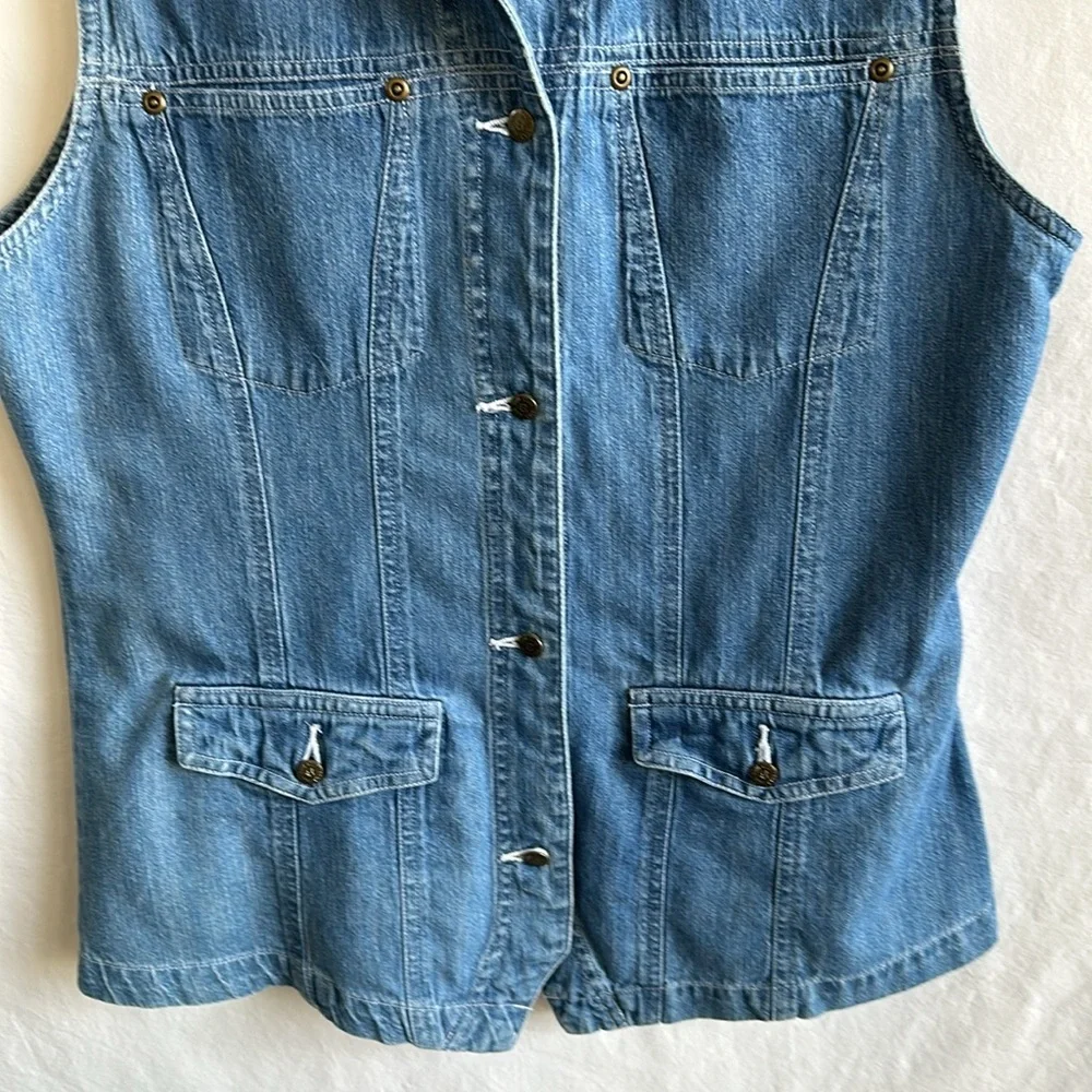 Vintage Hunt Club denim shirt /vest, size M - Picture 3 of 6
